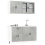 Mueble cocina Kalmar gris hormigón 4 pzas madera contrachapada von , Küchenschränke - Ref: Foro24-3314875, Preis: 295,99 €, R...