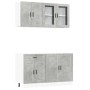 Mueble cocina Kalmar gris hormigón 4 pzas madera contrachapada von , Küchenschränke - Ref: Foro24-3314875, Preis: 295,99 €, R...