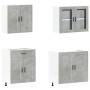 Mueble cocina Kalmar gris hormigón 4 pzas madera contrachapada von , Küchenschränke - Ref: Foro24-3314875, Preis: 295,99 €, R...