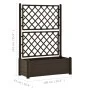 Planter with trellis PP mocha 100x43x142 cm by vidaXL, Pots and planters - Ref: Foro24-313984, Price: 134,59 €, Discount: %