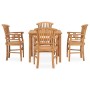 Juego de comedor de jardín 5 piezas madera maciza de teca von , Gartensets - Ref: Foro24-3060009, Preis: 693,26 €, Rabatt: %