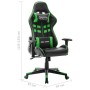 Gaming-Stuhl aus schwarzem und grünem Kunstleder von vidaXL, Gaming-Stühle - Ref: Foro24-20505, Preis: 156,92 €, Rabatt: %