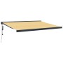 Toldo retráctil aluminio y tela amarillo y blanco 4,5x3 m von , Markisen - Ref: Foro24-3154609, Preis: 665,44 €, Rabatt: %
