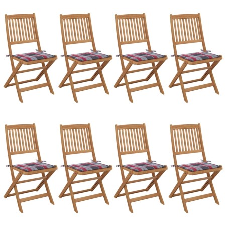Sillas de jardín plegables 8 uds y cojines madera maciza acacia von , Gartenstühle - Ref: Foro24-3075034, Preis: 393,26 €, Ra...