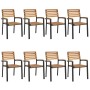 Juego de comedor de jardín 9 pzas madera maciza acacia y metal by , Garden sets - Ref: Foro24-3155413, Price: 973,90 €, Disco...
