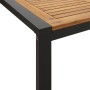 Juego de comedor de jardín 9 pzas madera maciza acacia y metal
