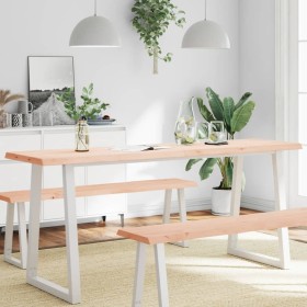 Tablero de mesa madera maciza borde natural 180x50x(2-4) cm by , Table tops - Ref: Foro24-363910, Price: 75,19 €, Discount: %