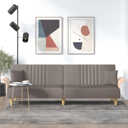 Sofá cama con reposabrazos tela gris taupe von , Sofas - Ref: Foro24-351892, Preis: 299,09 €, Rabatt: %