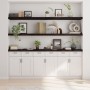 Estante pared madera roble tratada marrón oscuro 220x40x(2-6)cm by , Shelves and shelves - Ref: Foro24-363855, Price: 82,03 €...