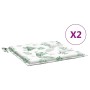 Cojines de silla 2 uds tela estampado de hojas 50x50x3 cm von , Kissen für Stühle und Sofas - Ref: Foro24-361086, Preis: 20,1...