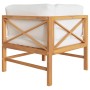 Sofás de esquina 2 uds madera maciza teca y cojines color crema von , Modulare Sofas für den Außenbereich - Ref: Foro24-31610...