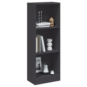 Estantería de 3 niveles madera ingeniería gris 40x24x109 cm by , Bookcases and shelves - Ref: Foro24-800830, Price: 70,92 €, ...