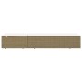 Tumbona de ratán sintético marrón y blanco crema von , Liegen - Ref: Foro24-310147, Preis: 248,96 €, Rabatt: %
