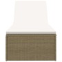 Tumbona de ratán sintético marrón y blanco crema von , Liegen - Ref: Foro24-310147, Preis: 248,96 €, Rabatt: %