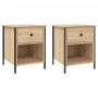 Mesitas noche 2 uds madera ingeniería roble Sonoma 40x42x50 cm by , Nightstands - Ref: Foro24-825936, Price: 75,93 €, Discoun...