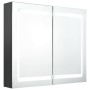 Armario de baño con espejo y LED gris 80x12x68 cm by , bathroom vanities - Ref: Foro24-326513, Price: 175,26 €, Discount: %