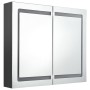Armario de baño con espejo y LED gris 80x12x68 cm by , bathroom vanities - Ref: Foro24-326513, Price: 175,26 €, Discount: %