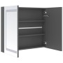 Armario de baño con espejo y LED gris 80x12x68 cm by , bathroom vanities - Ref: Foro24-326513, Price: 175,26 €, Discount: %