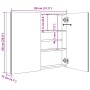 Armario de baño con espejo y LED gris 80x12x68 cm by , bathroom vanities - Ref: Foro24-326513, Price: 175,26 €, Discount: %