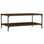 Mesa de centro madera de ingeniería marrón roble 100x55x40 cm by , Coffee table - Ref: Foro24-832837, Price: 41,82 €, Discoun...