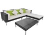 Set de muebles de jardín 4 pzas y cojines ratán sintético negro von , Gartensets - Ref: Foro24-42944, Preis: 533,36 €, Rabatt: %