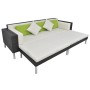 Set de muebles de jardín 4 pzas y cojines ratán sintético negro von , Gartensets - Ref: Foro24-42944, Preis: 533,36 €, Rabatt: %
