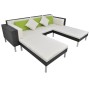 Set de muebles de jardín 4 pzas y cojines ratán sintético negro von , Gartensets - Ref: Foro24-42944, Preis: 533,36 €, Rabatt: %