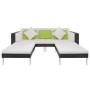 Set de muebles de jardín 4 pzas y cojines ratán sintético negro von , Gartensets - Ref: Foro24-42944, Preis: 533,36 €, Rabatt: %