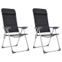 Sillas de camping de aluminio 2 unidades negras 58x69x111 cm von , Campingmöbel - Ref: Foro24-44313, Preis: 144,74 €, Rabatt: %