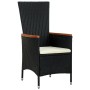 Set comedor de jardín 7 piezas ratán sintético y madera negro by , Garden sets - Ref: Foro24-47681, Price: 736,59 €, Discount: %