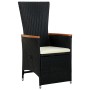 Set comedor de jardín 7 piezas ratán sintético y madera negro by , Garden sets - Ref: Foro24-47681, Price: 736,59 €, Discount: %