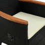 Set comedor de jardín 7 piezas ratán sintético y madera negro by , Garden sets - Ref: Foro24-47681, Price: 736,59 €, Discount: %