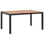 Set comedor de jardín 7 piezas ratán sintético y madera negro by , Garden sets - Ref: Foro24-47681, Price: 736,59 €, Discount: %