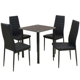 Conjunto de mesas y sillas de comedor de cinco piezas negro von , Möbelsets für Küchen und Esszimmer - Ref: Foro24-242933, Pr...