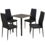 Conjunto de mesas y sillas de comedor de cinco piezas negro von , Möbelsets für Küchen und Esszimmer - Ref: Foro24-242933, Pr...