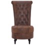 Silla de respaldo alto de cuero sintético de ante marrón von , Sessel - Ref: Foro24-281380, Preis: 295,97 €, Rabatt: %