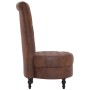 Silla de respaldo alto de cuero sintético de ante marrón de , Sillones - Ref: Foro24-281380, Precio: 295,97 €