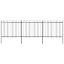 Valla de jardín con puntas de aro acero negro 5,1x1,5 m von , Zaunpaneele - Ref: Foro24-277676, Preis: 250,98 €, Rabatt: %