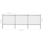 Valla de jardín con puntas de aro acero negro 5,1x1,5 m von , Zaunpaneele - Ref: Foro24-277676, Preis: 250,98 €, Rabatt: %