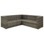Set de muebles de jardín 4 pzas y cojines ratán sintético gris by , Garden sets - Ref: Foro24-313131, Price: 567,67 €, Discou...