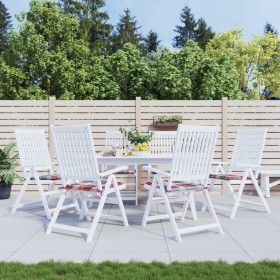 Cojines de silla de jardín 6 uds tela a cuadros rojo 50x50x3 cm von , Kissen für Stühle und Sofas - Ref: Foro24-314070, Preis...