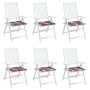Cojines de silla de jardín 6 uds tela a cuadros rojo 50x50x3 cm by , Cushions for chairs and sofas - Ref: Foro24-314070, Pric...
