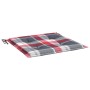 Cojines de silla de jardín 6 uds tela a cuadros rojo 50x50x3 cm by , Cushions for chairs and sofas - Ref: Foro24-314070, Pric...