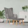 Sillón de relax con reposapiés de tela gris taupé by , Armchairs - Ref: Foro24-327543, Price: 107,09 €, Discount: %