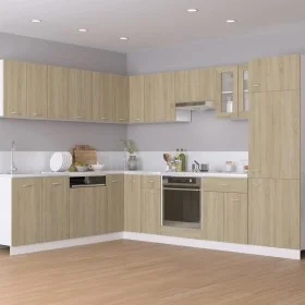 Armario de horno madera contrachapada color roble 60x46x81,5 cm de vidaXL, Armarios de cocina - Ref: Foro24-802500, Precio: 5...