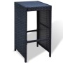 Mesa y sillas bar de jardín 7 pzas y cojines poli ratán negro von , Gartensets - Ref: Foro24-41837, Preis: 573,95 €, Rabatt: %