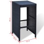 Mesa y sillas bar de jardín 7 pzas y cojines poli ratán negro von , Gartensets - Ref: Foro24-41837, Preis: 573,95 €, Rabatt: %