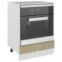 Ofenschrank aus eichenfarbenem Sperrholz, 60 x 46 x 81,5 cm von vidaXL, Küchenschränke - Ref: Foro24-802500, Preis: 59,22 €, ...
