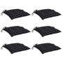 Cojines para silla 6 uds tela Oxford a cuadros negro 50x50x7 cm von , Kissen für Stühle und Sofas - Ref: Foro24-361548, Preis...