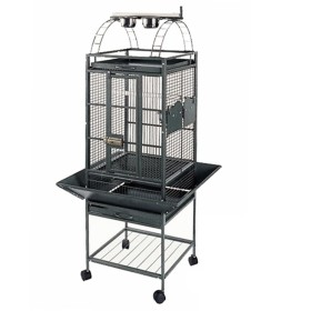 Strong Jaula para loros Villa Helios gris Silverstone 46x46x149 cm de , Pies y jaulas para pájaros - Ref: Foro24-413751, Prec...